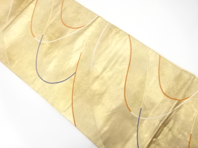 JAPANESE KIMONO / ANTIQUE FUKURO OBI / SILK / WOVEN STREAM